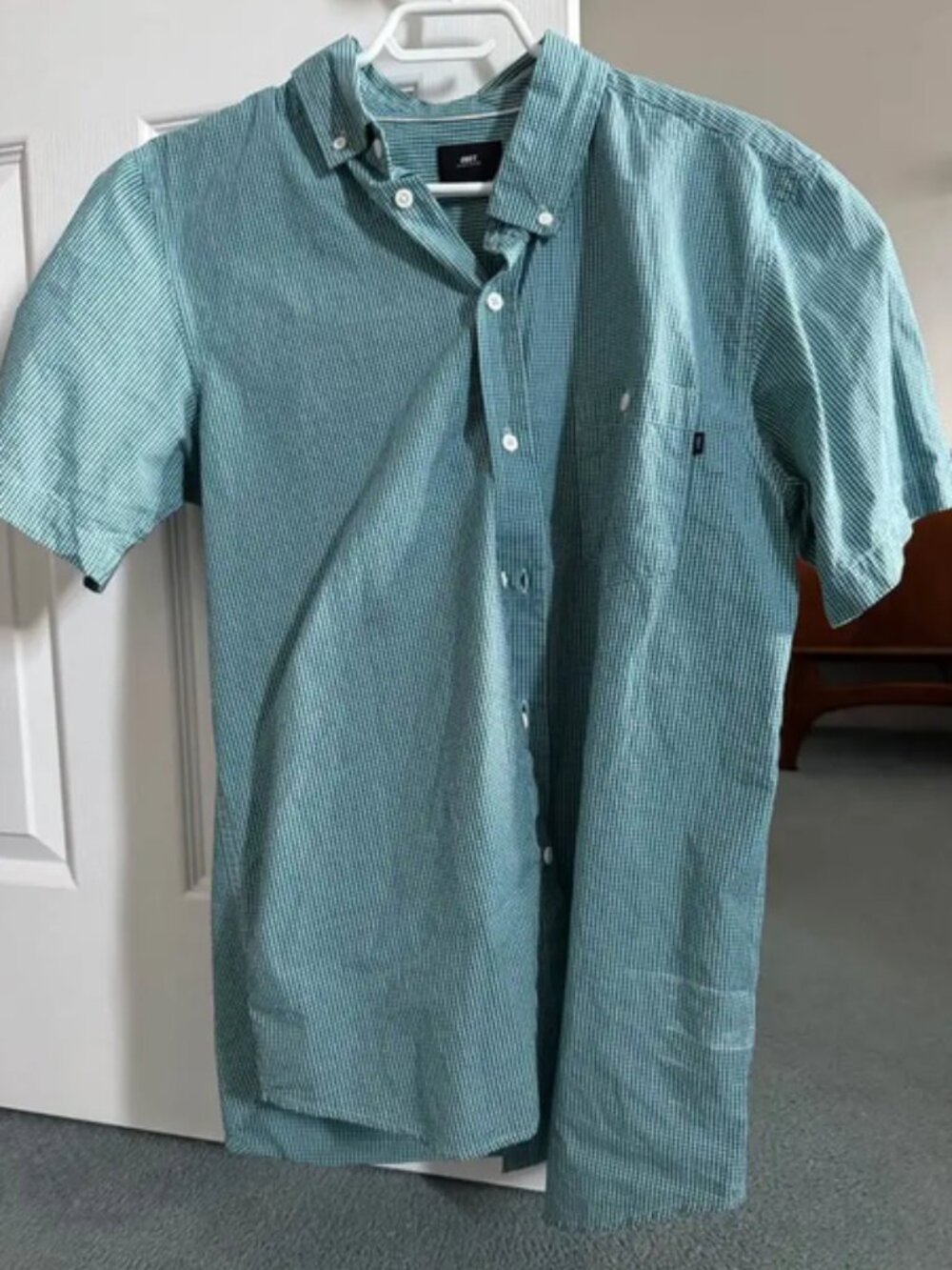 OBEY teal short sleeved shirt